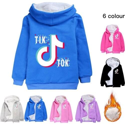 TIK TOK Foreign trade childrens cardigan zipper thick coat fashion boys and girls winter cotton-padded clothes