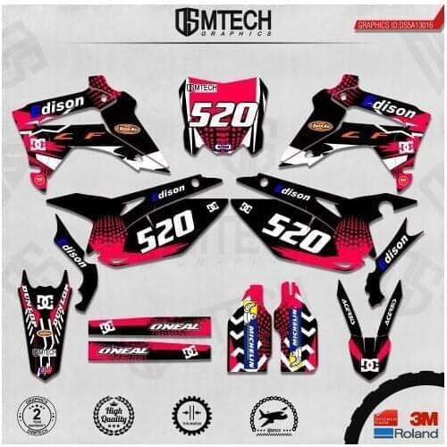 DSMTECH Customized Team Graphics Backgrounds Decals 3M Custom Stickers For 2014-2017CRF250R 2013-2016CRF450R 016