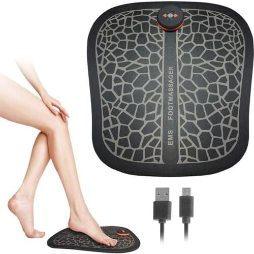 EMS Electric Physiotherapy Foot Massager Mat Feet Muscle Stimulator Tens Foot Care Vibrator ABS Pulse Foot Acupuncture Mat