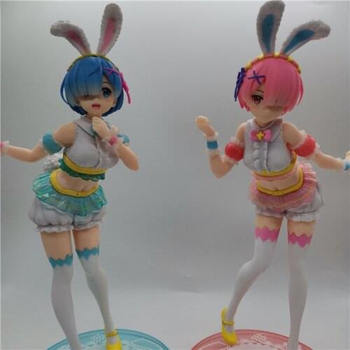 Bandai Anime Re Life In A Different World From Zero 1/8 Figures Rem Ram Bunny Girl Series PVC Model Toy Collection Ornaments
