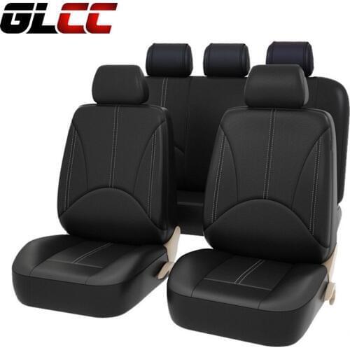 GLCC PU Leather Car Seat Covers Set Vehicle Seat Protector Dustproof Automobiles for SUV Interior Accessories