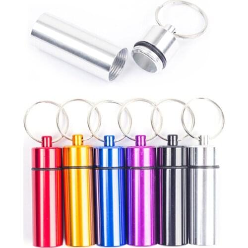 2Pcs Waterproof Smoke Storage Box Tobacco Herb Capsule With Keychain Cigarette Accessories Smoking Container Kitchen Pill Case