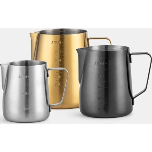 Frothing Pitcher Bar Counter Stainless Steel Pitcher Double-Sided Scale Coffee barista espresso tamper 58mm milk mold