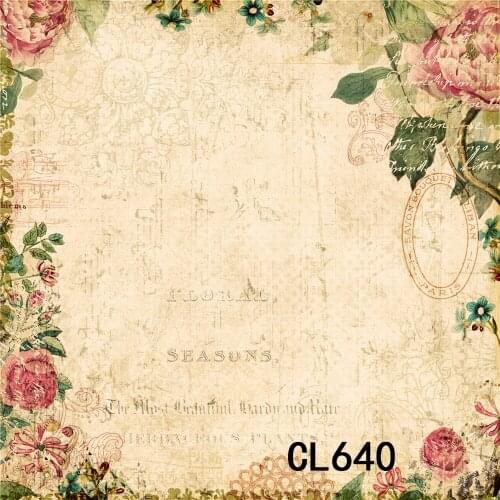 LB Seamless Washable No Crease Polyester Retro Flowers Wallpaper Background Decor Backdrop Photography Studio Props Photographic