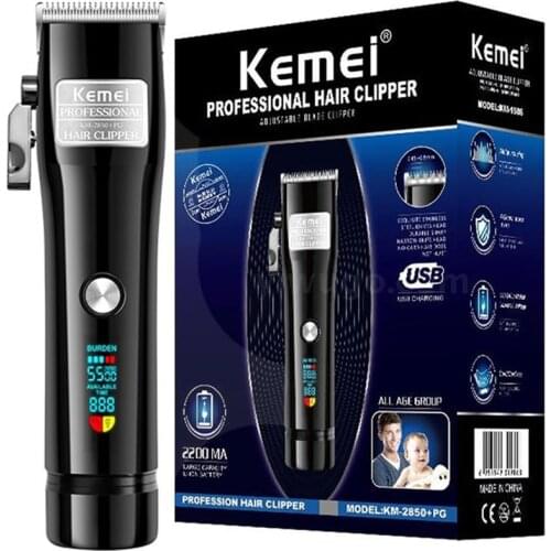 Original LCD display hairdressing cordless professional hair clipper pro li hair trimmer electric tapering haircut machine