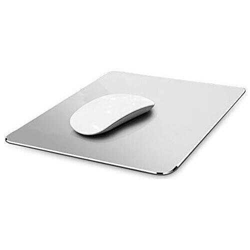 Metal Aluminum Mouse Pad Hard Silver Clear Modern Ultra Thin Double Side Design Mouse Mat Waterproof Fast and Accurate Control