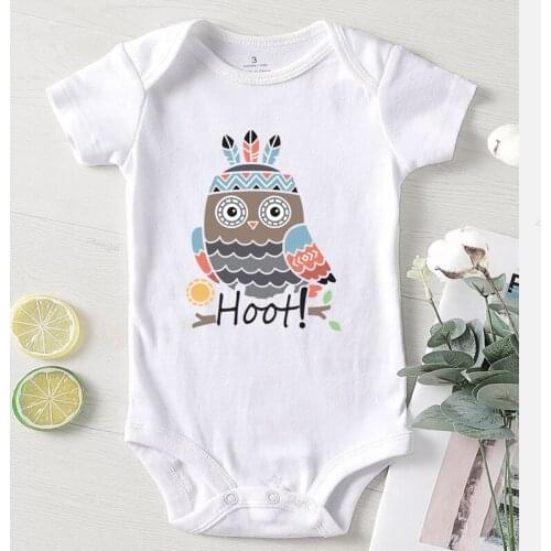 Cute Printed Kids Clothing Baby Clothes Winter Jumpsuits for Babies Owl Print Baby Romper Newborn Girl Outfit Infant Costume