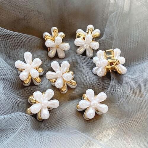 Sweety Grab Clip Flower Fringe Grab Hair Claws Temperament Small Fresh Hair Clip Girls Birthday Gifts Hair Clamps Accessories