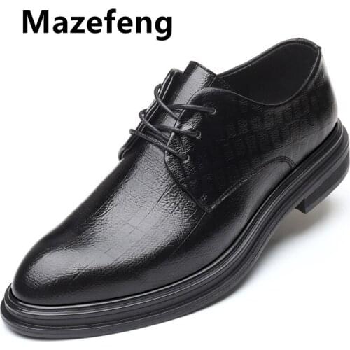 2021 New Men Dress Shoes High Quality Leather Formal Shoes Men Big Size 38-48 Oxford Shoes for Men Fashion Office Shoes Men