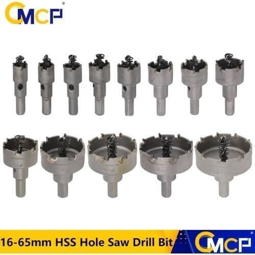 6/10/13pcs 16-65mm HSS Hole Saw Drill Bit Set Carbide Tip Hole Saw Cutter For Wood/Metal Working Core Drill Bit