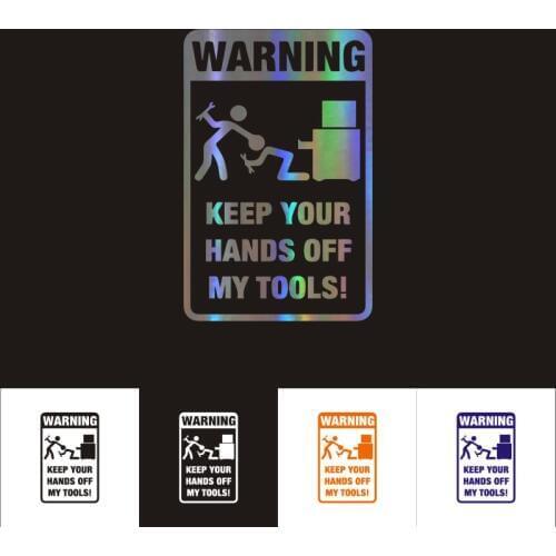 18*12cm Car Sticker Dont Touch My Tools Car Bumper Stickers and Decals Car Styling Decoration Door Window Vinyl Stickers