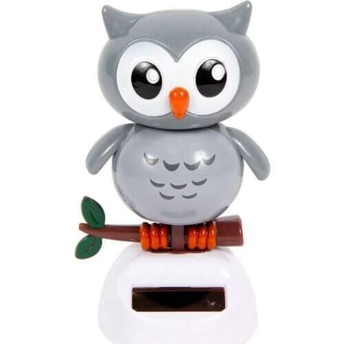 NewFigurine Owl owl sway to solar energy type Nohohon balance wheel deco car home terrace garden toy original decorative gift