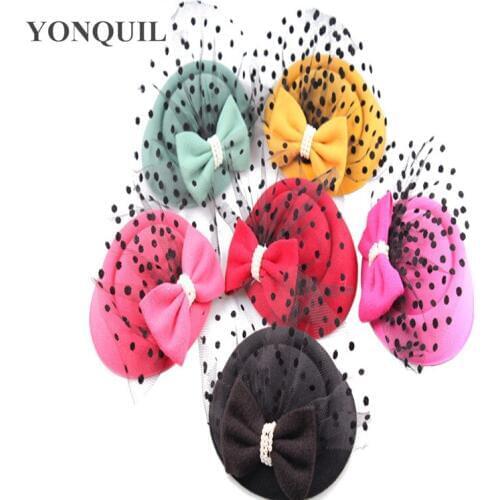 New Design 6 Colors As Main Picture Attractivel Fascinator On Hair Clips Women Party Show Hats Headpiece Church Headwear MYQ103