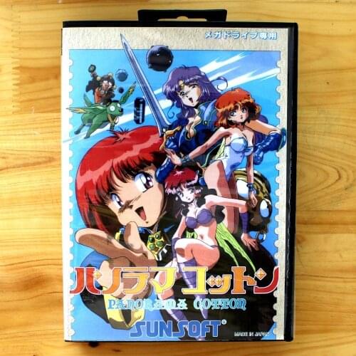 Padorama Cotton 16 Bit SEGA MD Game Card With Retail Box For Sega Mega Drive For Genesis