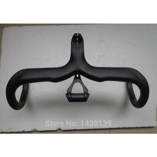 New Road bicycle 3K full carbon fibre handlebars carbon bike handlebar and stem integratived with computer stents Free shipping