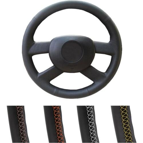 DIY Customized Car Steering Wheel Cover For Volkswagen VW Polo 2003-2006 Auto Artificial Leather Steering Wrap