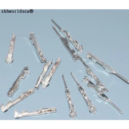 Shhworldsea 25pcs auto terminal male female connector, 0.7mm crimp pins loose terminals 1123343-1