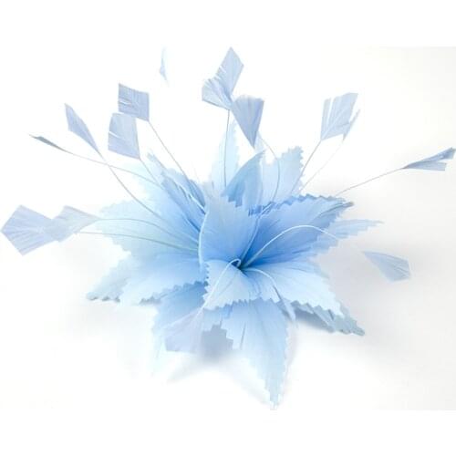 Bridal Hair Pin /Clip Hair Accessory with Feather / Feathers Flowers 1 Piece Wedding / Womens Feather Headpiece