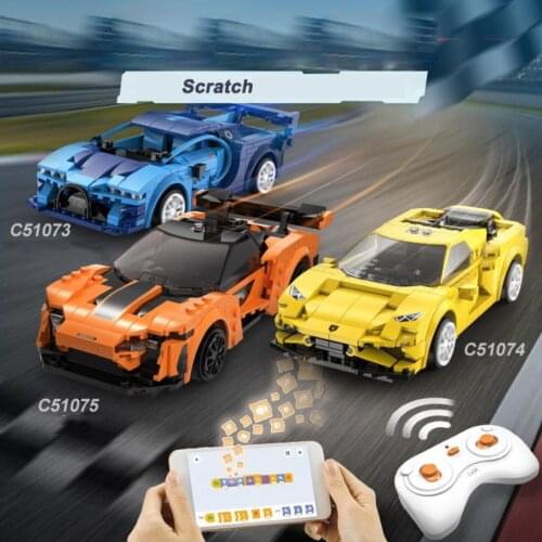 Technical block APP RC super sport car radio remote control vehicle McLaren P1 Lambor Huracan Evo Bugattis Chiron brick toy
