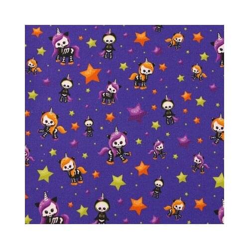 50x140cm Unicon Cartoon Cotton Fabric Printed Sewing Quilting Fabrics Basic Quality For Patchwork Needlework DIY Handmade Cloth