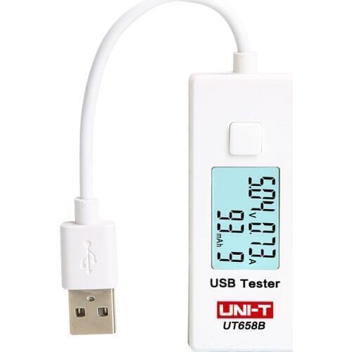 UNI-T UT658B USB Tester Phone Computer Charging Voltage Current Energy Monitor LCD Backlight