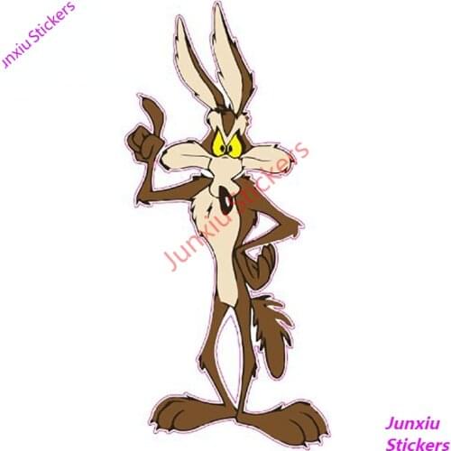 Cartoon Coyote Car Stickers Styling Vinyl Graphic for SUV Window Bumper Trunk Creative Decals Cover Scratches Decor PVC13x6cm