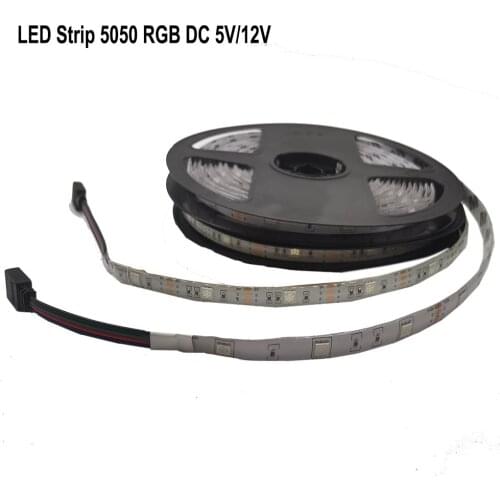5M 10M 15M Waterproof LED Strip 5050 RGB DC 12V Ribbon LED Light Strip 5V RGB Tape SMD Flexible Diode Tape Holiday Party Bedroom