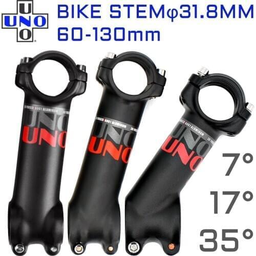 UNO MTB Stem Ultralight 7 Degree Road Bike Stems 17 Degree Fork 28.6mm 31.8mm 60-130mm Bicycle Handlebar Stem 35 Degree a stem