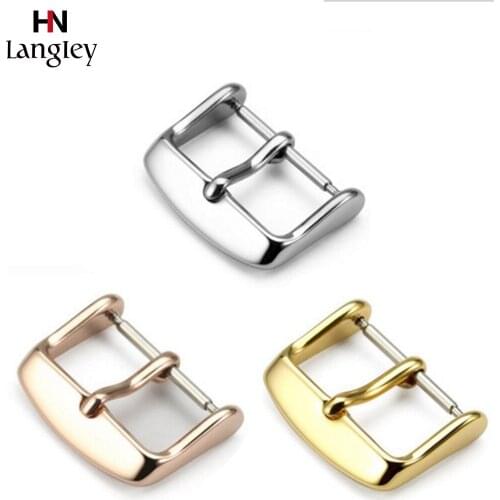 High Quality 304 Stainless Steel Watchband Buckle 12-22mm Strap Buckles Flat Interface Watches Accessories Wholesale