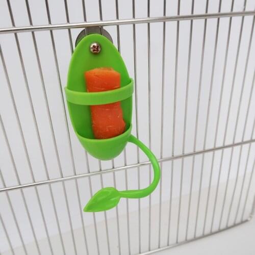 Parrot Food Feeder Creative Plastic Hanging Bird Cage Feeder Toy Food Fruits Basket Holder Accessories