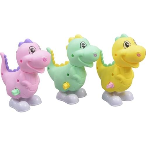 1 Pieces Random Color Jumping Dinosaur Clockwork Toy Baby Funny Kids Toys Pull Back Toys for 2-4 Years Old Children