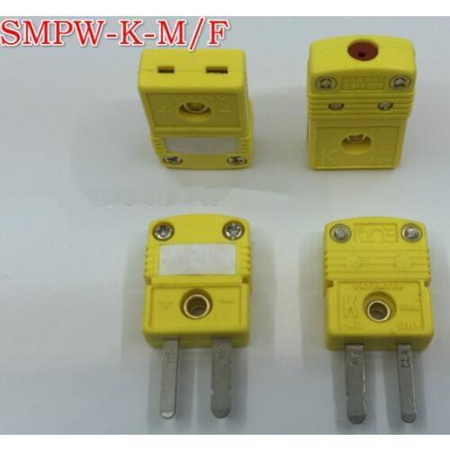 10 Set/lot New and Original Thermocouple Plug+Socket/Plug for K Type Thermocouple Connector SMPW-K-MF SMPW-K-M SMPW-K-F Socket