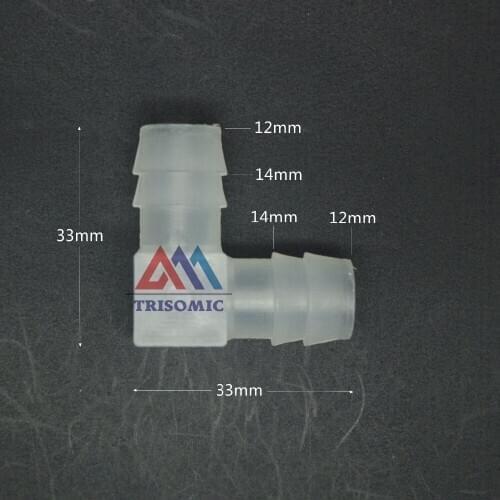 12mm Elbow equant Connector Equal Tube Joiner Material PP Plastic Fitting Fish Tank Airline Aquarium