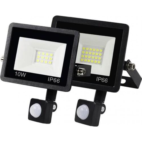 2021 New LED PIR Motion Sensor Floodlight For Outdoors Wall 220V 100W 50W 30W 20W 10W Waterproof Lamps Garden Spotlight