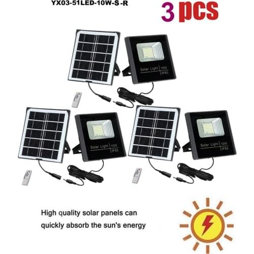 3pcs Solar Dark Sensor Solar Light Solar Lamp Light Spotlight Wall Lamps Floodlight Outdoor Emergency Flood Light seperable pane