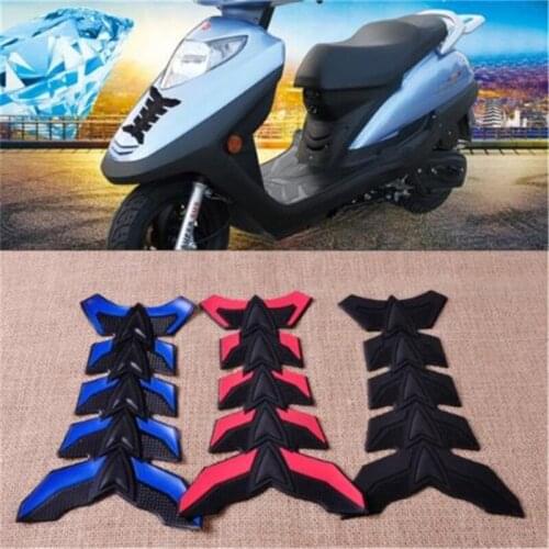 3D Carbon Fiber Fishbone Stickers Car Motorcycle Tank Pad Tankpad Protector Rubber Fishbone Car Sticker