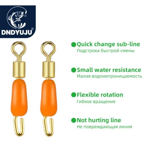 DNDYUJU 50pcs Bearing Swivel Fishing Hook Fast Connector Solid Rings Rolling Fishing Line Quick Link Carp Fishing Accessories