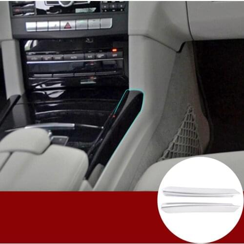 Car Interior Accessories For Mercedes Benz E Class W212 2010-2015 ABS Silver Center Control Side Decoration Strips Cover Trim