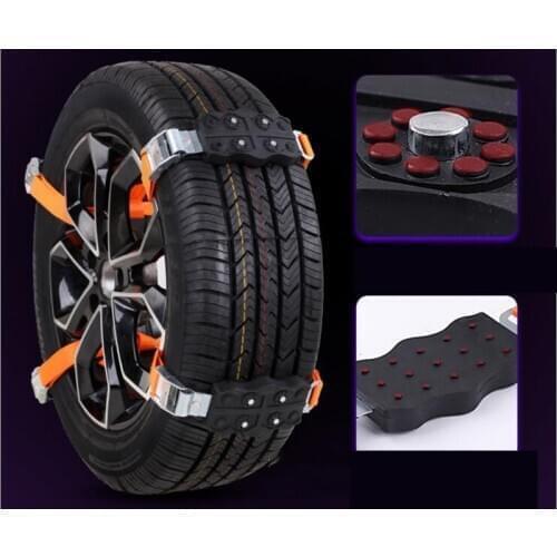 Car tire snow chain in winter car tire emergency chain adjustable chain for safe driving on ice, snow and mud roads