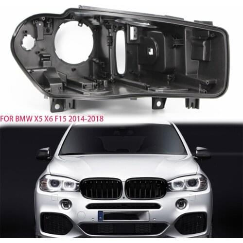 For bmw X5 X6 F15 2014-2018 shell Headlight black casing lampshade Black lampshade Headlight base lens black case car hood wrap