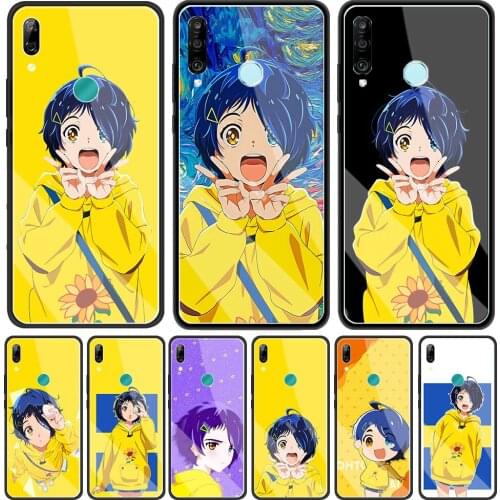 Wonder Egg Priority Ai Kawaii Phone Case for Huawei P30 Lite P Smart Z 2019 P40 Lite E P20 Pro 2021 Tempered Glass Funda Cover