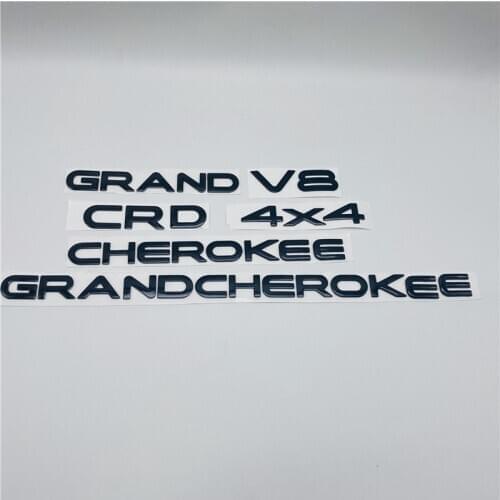 Black /Silver /Gold For Jeep Grand Cherokee 4x4 CRD V8 Front Left & Right Side Door Emblem Rear Tail Logo Letters Name Plate