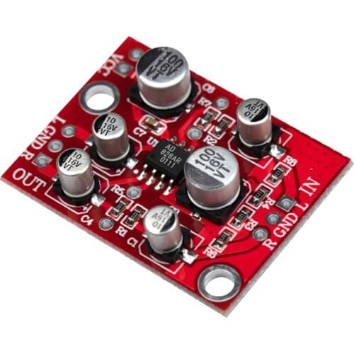 1PCS DC 5V-15V 12V AD828 Stereo Preamp Power Amplifier Board Preamplifier Module