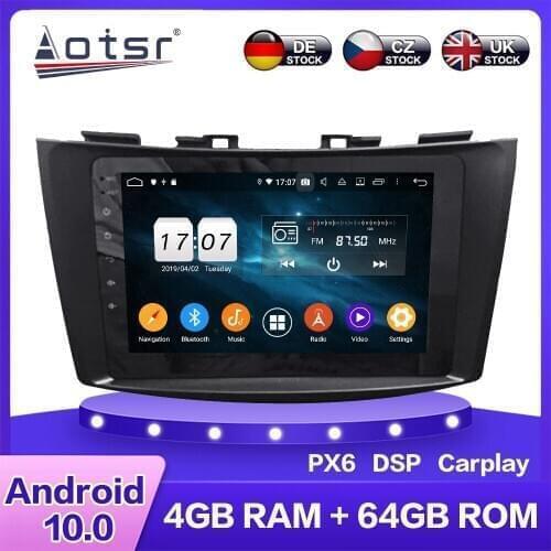 For Suzuki Swift 2013 - 2016 Android 10 Car Multimedia DVD Player 4G 64GB Auto GPS Navigation Stereo radio DSP Carplay WIFI BT