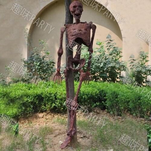 Halloween Skull 100% Plastic Adult Dry Size Skeleton Halloween Decoration