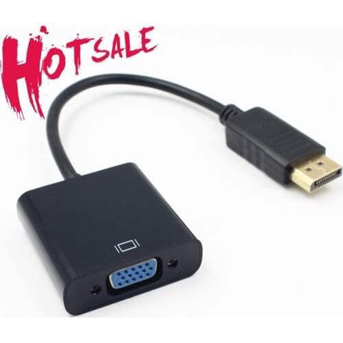 DisplayPort Display Port DP To VGA Adapter Cable Male To Female Converter For PC Computer Laptop HDTV Monitor Projector