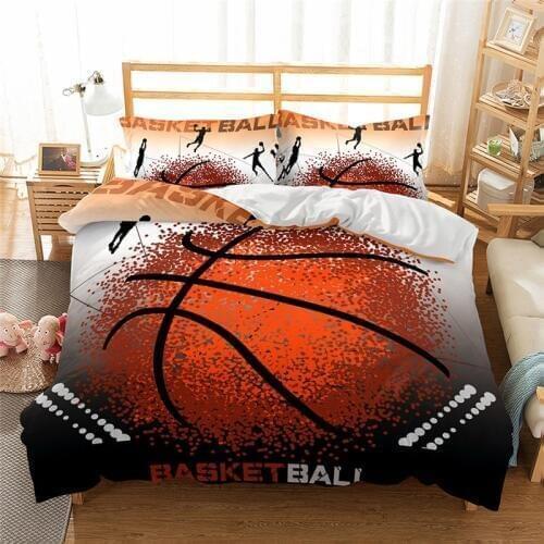 Fanaijia basketball bedding set queen size 3d printed kids duvet Cover With Pillowcases Bed kids bedline