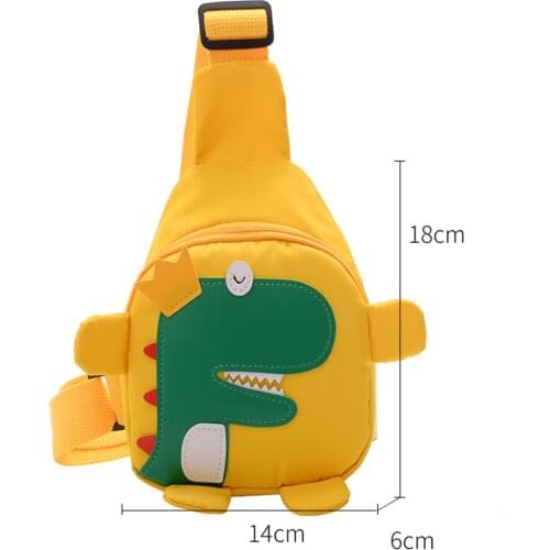Kids Waist Bag Mini Backpack Funny Cartoon Dinosaur Print Travel Satchel Shoulder Bag for Boys Girls
