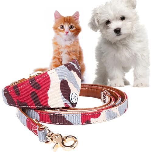 Fashio Design Leather Wave Pattern Bowknot Pet Dog Collar Cat Neck Strap Dog Bandana Bib Neckerchief Scarf Leads Rope