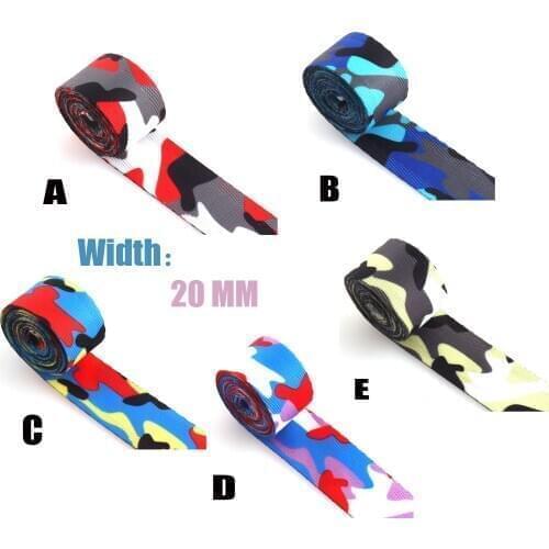 Nylon webbing Colorful Camo Webbing belt New style Webbing 20 mm Key Fobs Strap Camo Military Fashion Textile Crafting by 3yards